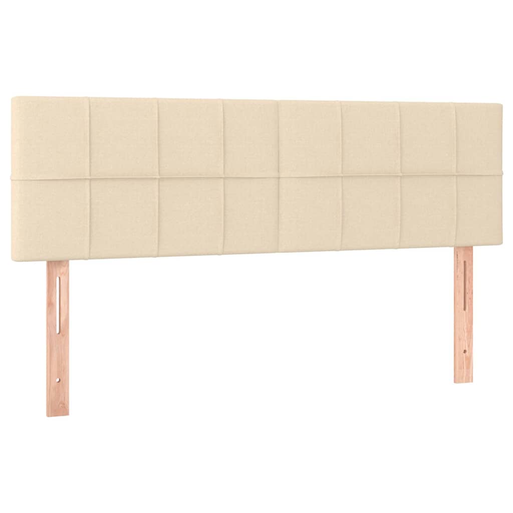 vidaXL Tăblii de pat, crem, 144x5x78/88 cm, textil