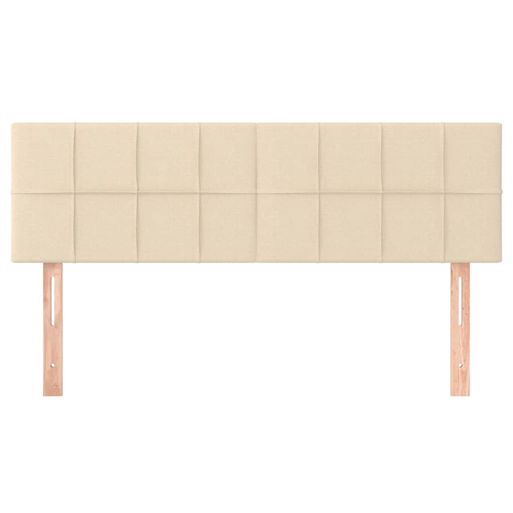 vidaXL Hoofdborden 144x5x78/88 cm stof crèmekleurig, foto 2