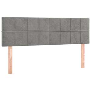 vidaXL voodipeatsid, helehall, 144x5x78/88 cm, samet