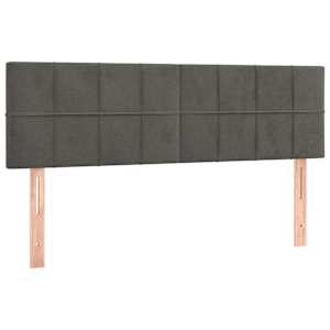 vidaXL voodipeatsid, tumehall, 144x5x78/88 cm, samet