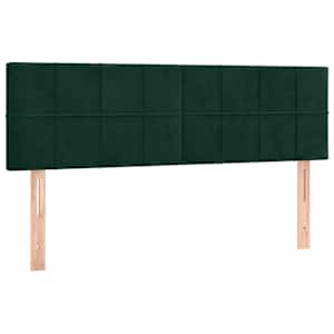 vidaXL voodipeatsid, tumerohelised, 144x5x78/88 cm, samet