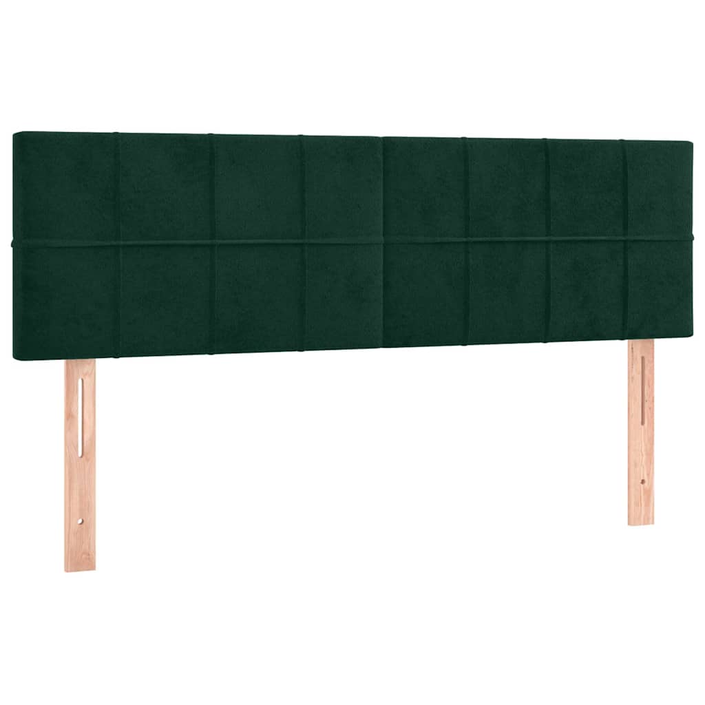 vidaXL Hoofdborden 144x5x78/88 cm fluweel donkergroen groen, foto 3