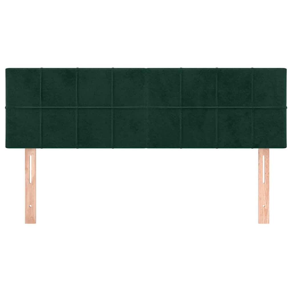 vidaXL Hoofdborden 144x5x78/88 cm fluweel donkergroen groen, foto 2