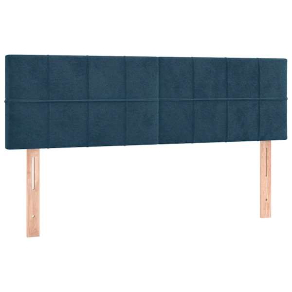 vidaXL voodipeatsid, tumesinine, 144x5x78/88 cm, samet