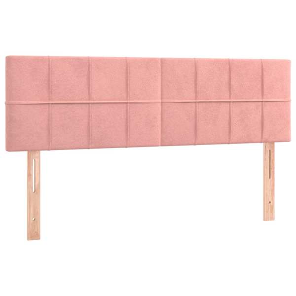 vidaXL voodipeatsid, roosa, 144x5x78/88 cm, samet