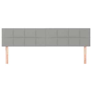 Čela postele 2 ks světle šedá 80x5x78/88 cm textil - obrázek 3