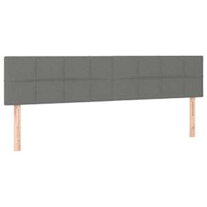 vidaXL voodipeatsid, tumehall, 160x5x78/88 cm, kangas