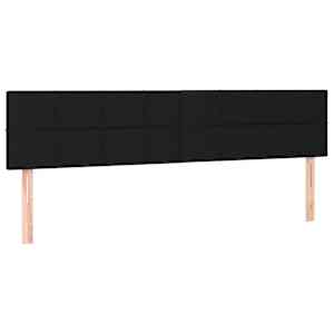 vidaXL voodipeatsid, must, 160x5x78/88 cm, kangas