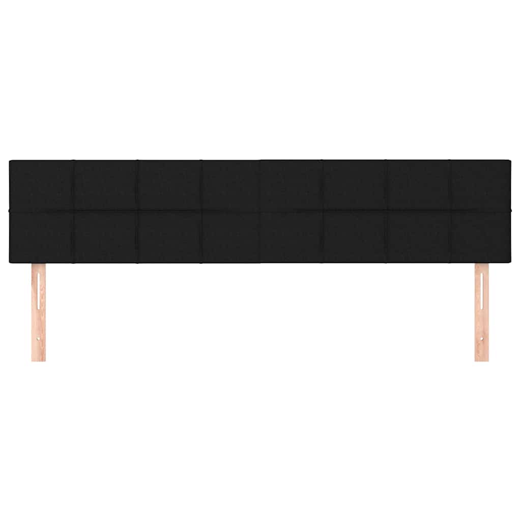 vidaXL Hoofdborden 160x5x78/88 cm stof zwart, foto 2