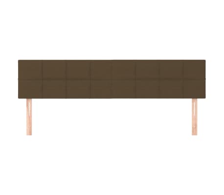vidaXL Tăblii de pat, maro &icirc;nchis, 160x5x78/88 cm, textil