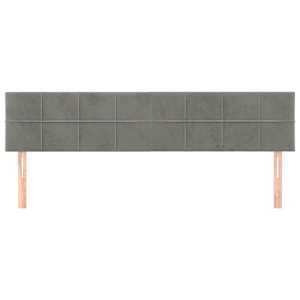 Čela postele světle šedá 160x5x78/88 cm samet - obrázek 3