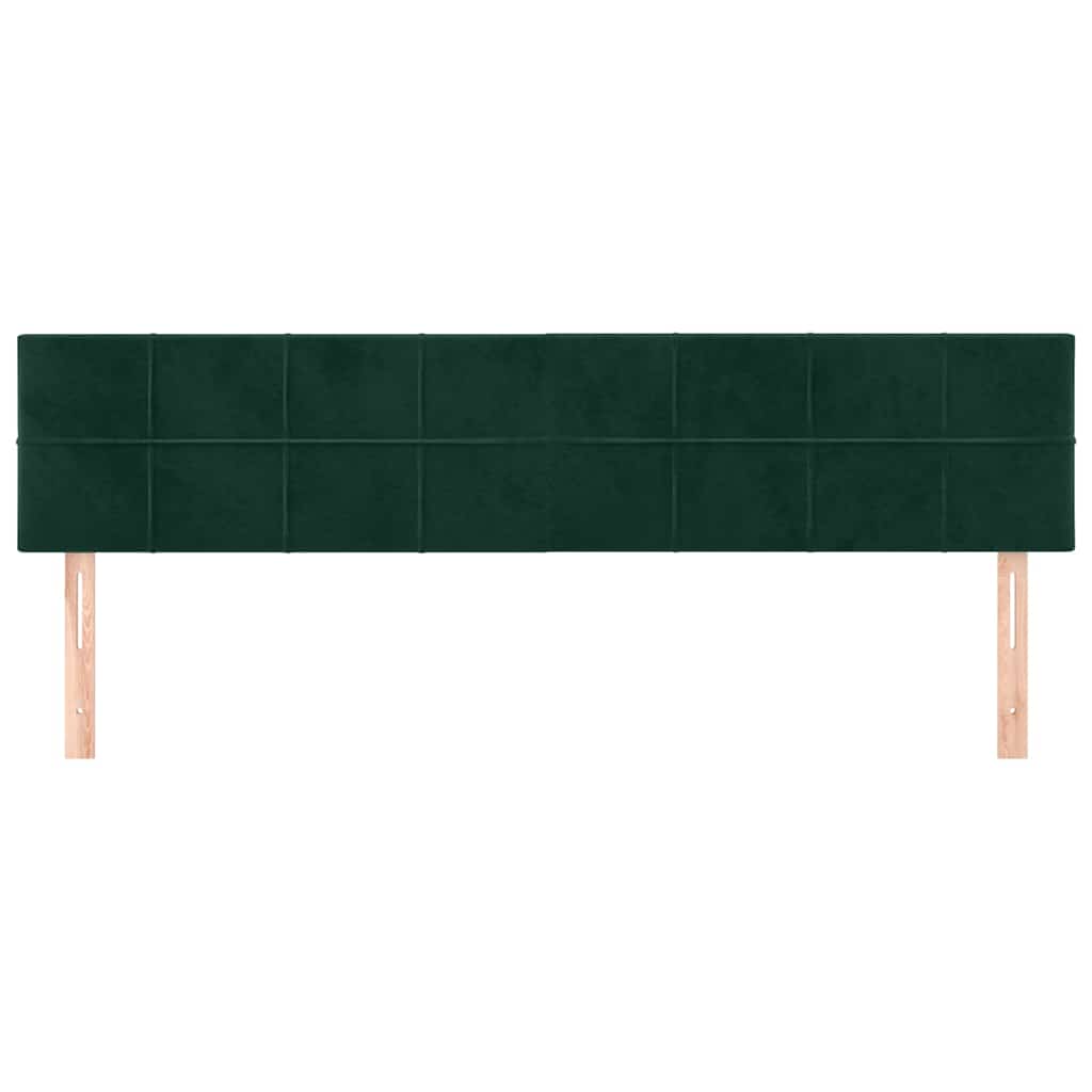 vidaXL Hoofdborden 160x5x78/88 cm fluweel donkergroen groen, foto 2