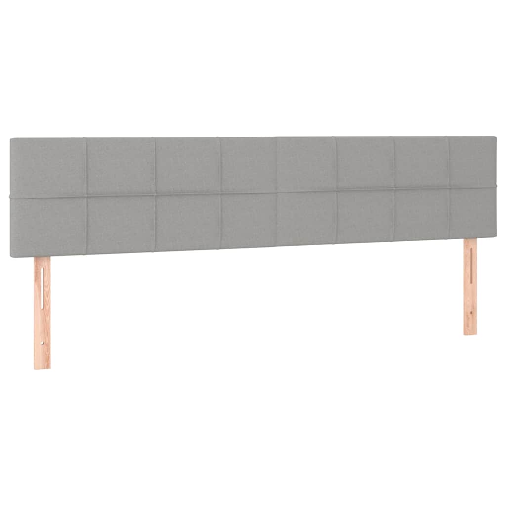 vidaXL Tăblii de pat, gri deschis, 180x5x78/88 cm, textil
