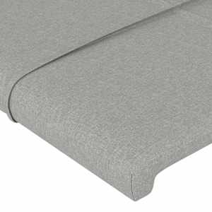 Čelo postele 2 ks světle šedé 90x5x78/88 cm textil - obrázek 4