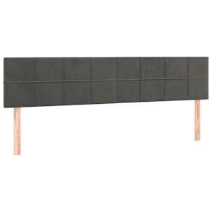 vidaXL voodipeatsid, tumehall, 180x5x78/88 cm, samet