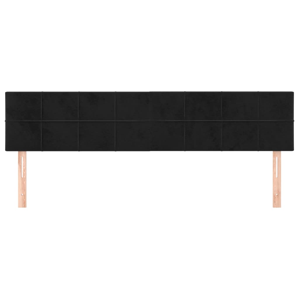 vidaXL Hoofdborden 2 st 90x5x78/88 cm fluweel zwart afbeelding