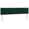 vidaXL voodipeatsid, tumerohelised, 180x5x78/88 cm, samet