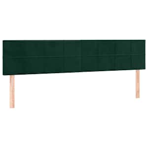 vidaXL voodipeatsid, tumerohelised, 180x5x78/88 cm, samet