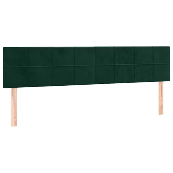 vidaXL voodipeatsid, tumerohelised, 180x5x78/88 cm, samet