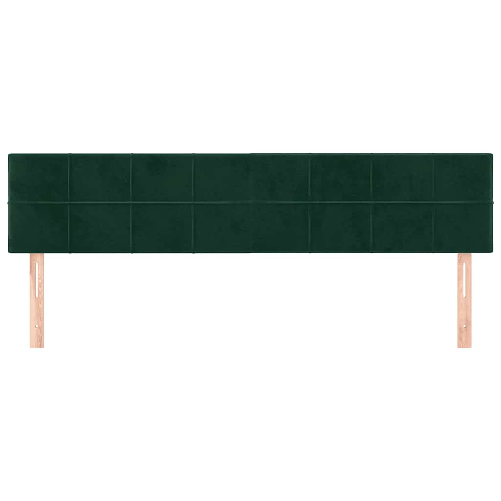 Thumbnail - vidaXL Kopfteile 2 Stk. Dunkelgrün 90x5x78/88 cm Samt