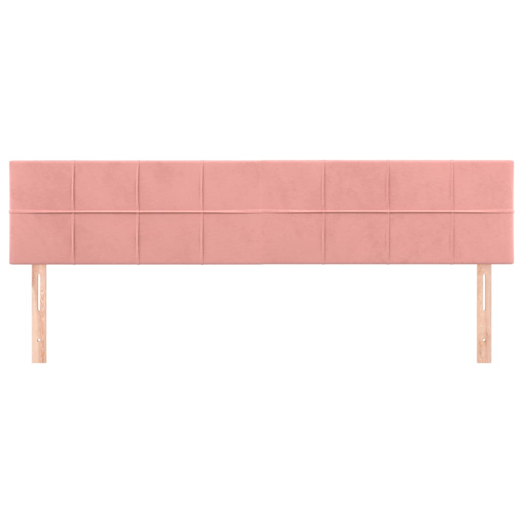 vidaXL Hoofdborden 2 st 90x5x78/88 cm fluweel roze afbeelding
