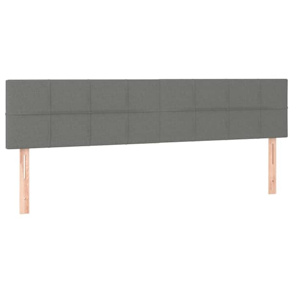 vidaXL voodipeatsid, tumehall, 200x5x78/88 cm, kangas