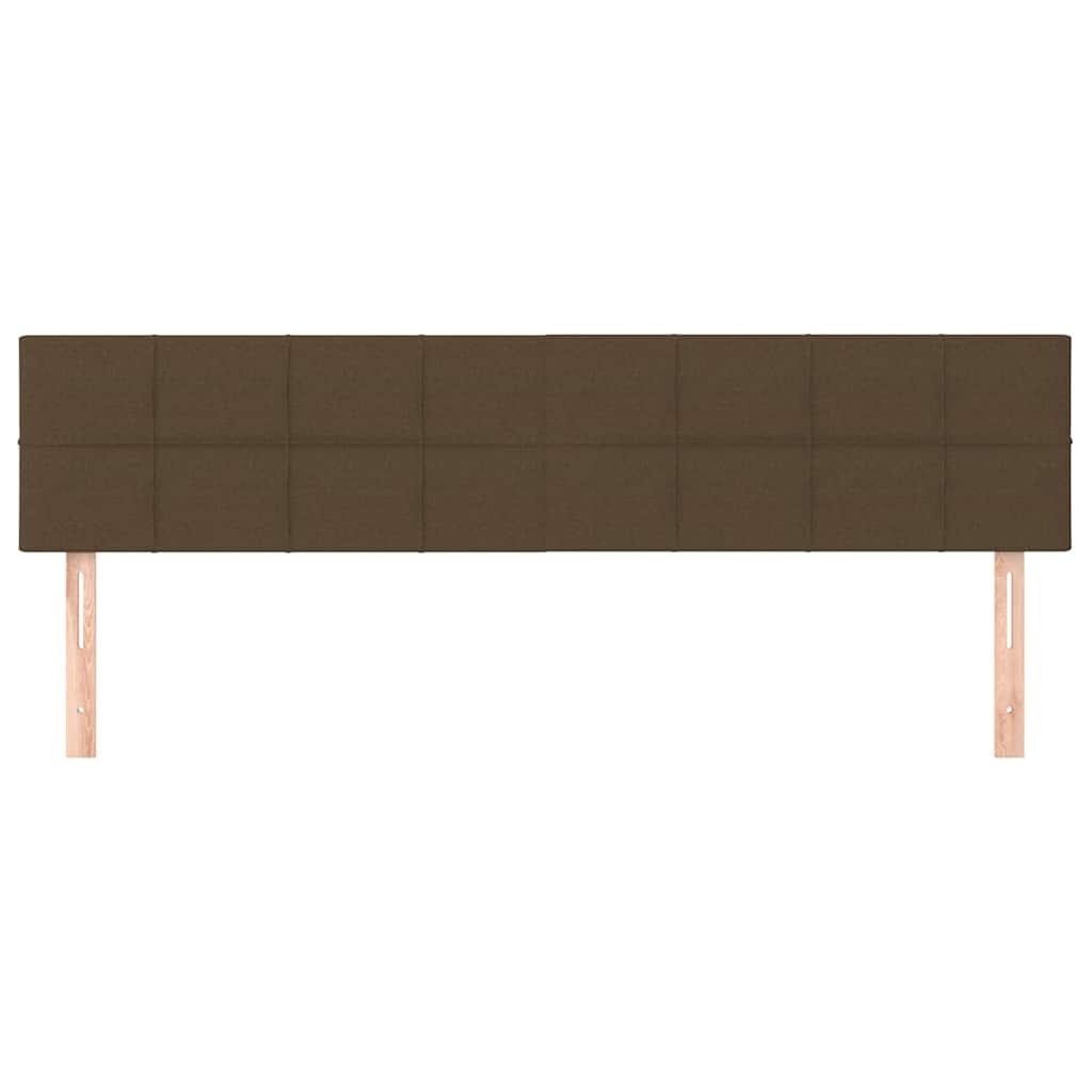 vidaXL Hoofdborden 200x5x78/88 cm stof donkerbruin bruin, foto 2