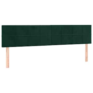 vidaXL voodipeatsid, tumeroheline, 200x5x78/88 cm, samet