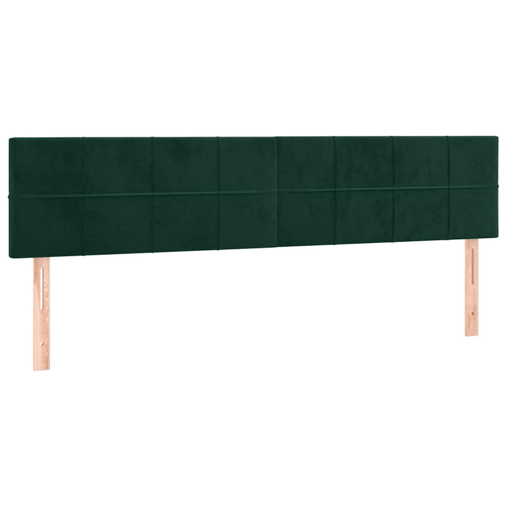 vidaXL Hoofdborden 200x5x78/88 cm fluweel donkergroen groen, foto 3