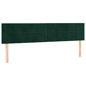Čelo postele tmavě zelené 100x5x78/88 cm samet - obrázek 2