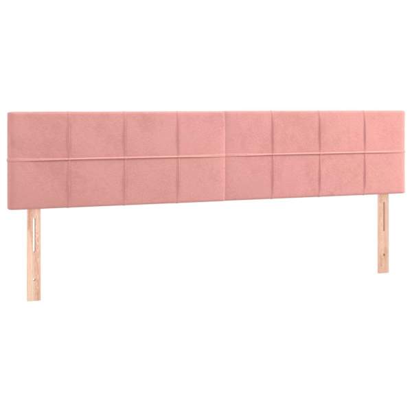 vidaXL voodipeatsid, roosa, 200x5x78/88 cm, samet