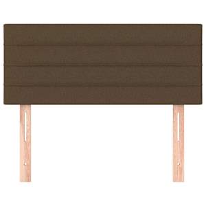 Čelo postele tmavě hnědé 80 x 5 x 78/88 cm textil - obrázek 3