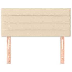 Čelo postele krémové 80 x 5 x 78/88 cm textil - obrázek 3