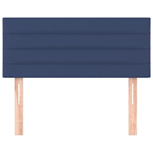 Čelo postele modré 80 x 5 x 78/88 cm textil - obrázek 3