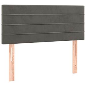 vidaXL voodiraam peats, tumehall, 80x5x78/88 cm, samet