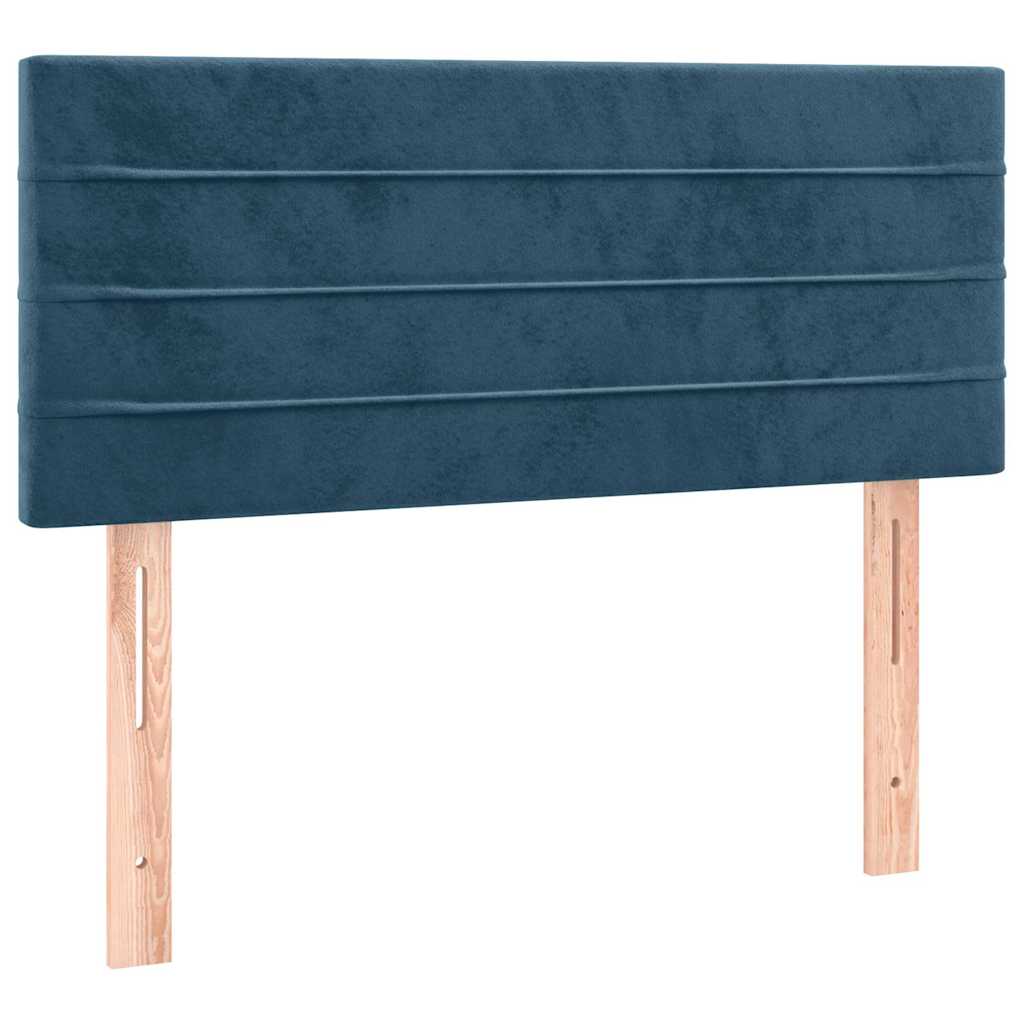 vidaXL Hoofdbord 80x5x78/88 cm fluweel donkerblauw blauw, foto 3