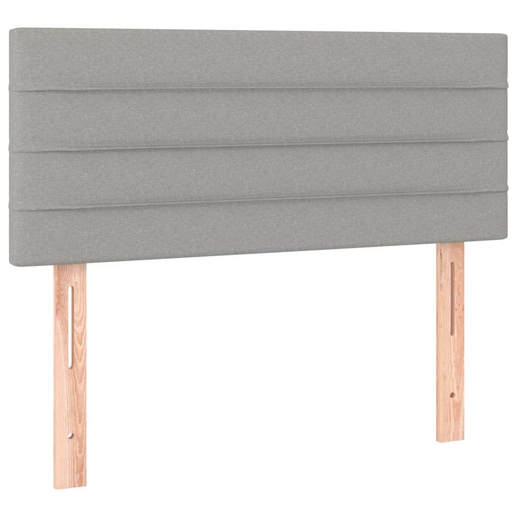 vidaXL Tăblie de pat, gri deschis, 90x5x78/88 cm, textil