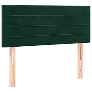 Čelo postele tmavě zelené 90x5x78/88 cm samet - obrázek 2