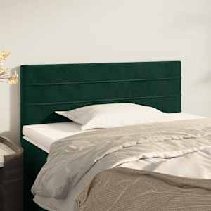 Čelo postele tmavě zelené 90x5x78/88 cm samet - obrázek 1