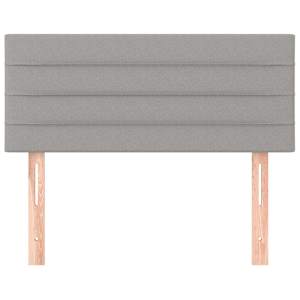 Čelo postele světle šedé 100 x 5 x 78/88 cm textil - obrázek 3