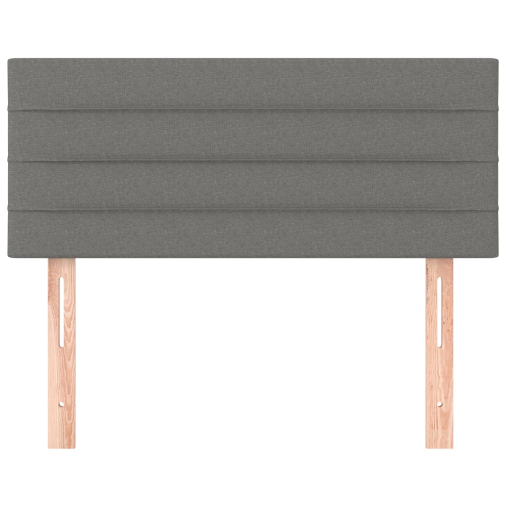 vidaXL Tăblie de pat, gri închis, 100x5x78/88 cm, textil