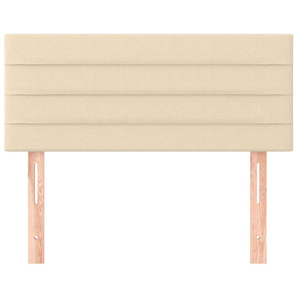 vidaXL Hoofdbord 100x5x78/88 cm stof crèmekleurig, foto 2