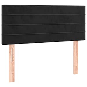 vidaXL voodipeats, must, 100x5x78/88 cm, samet