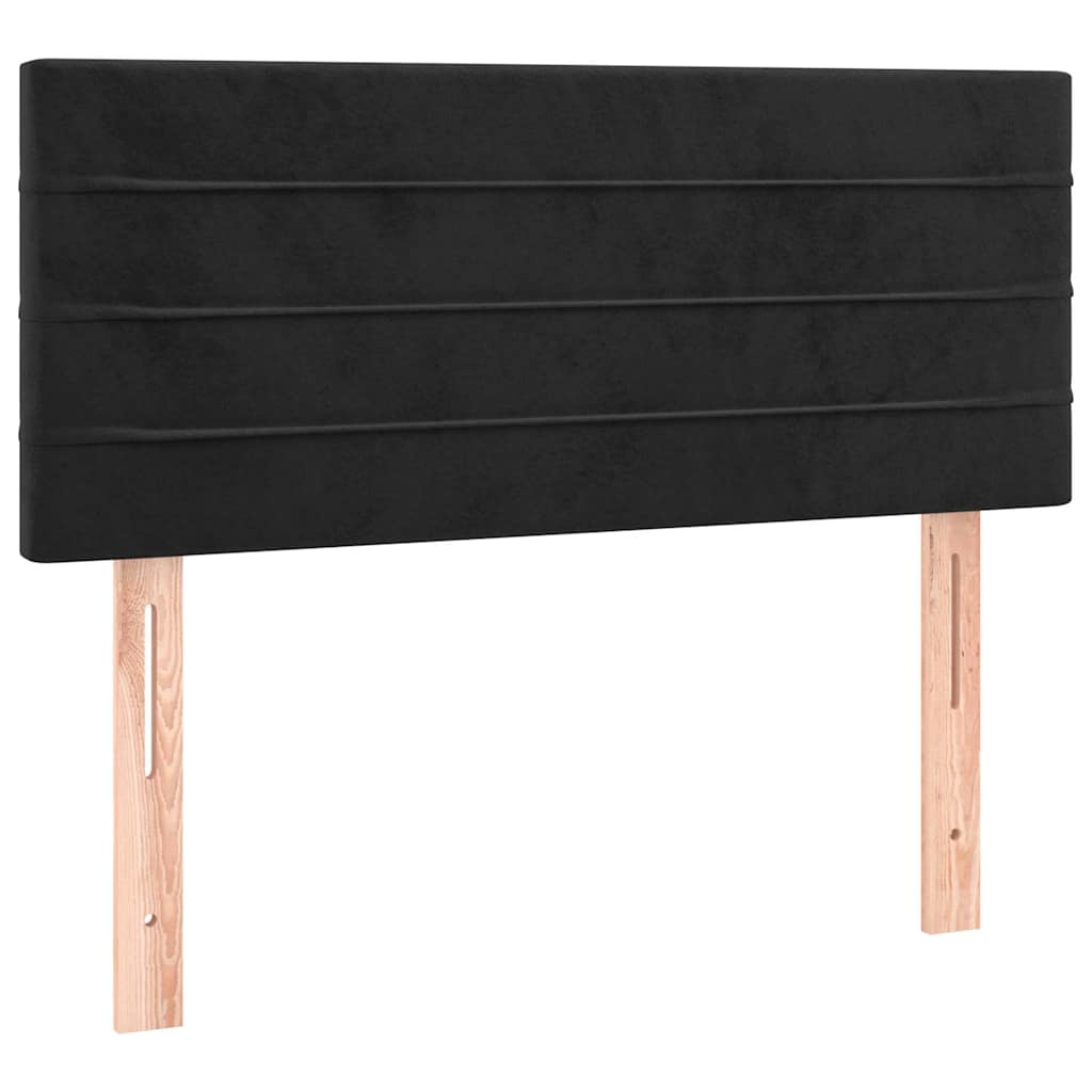vidaXL Tăblie de pat, negru, 100x5x78/88 cm, catifea