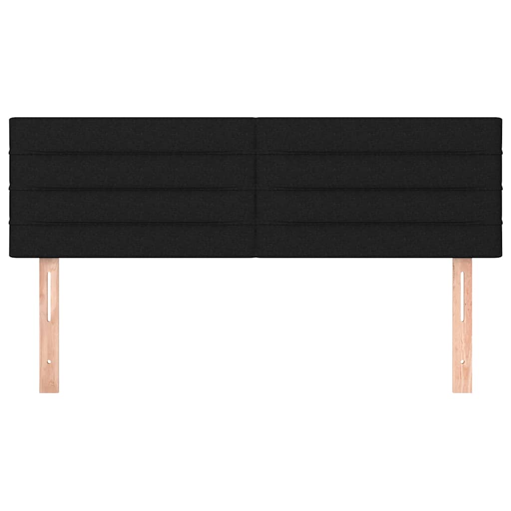 vidaXL Hoofdborden 144x5x78/88 cm stof zwart, foto 2