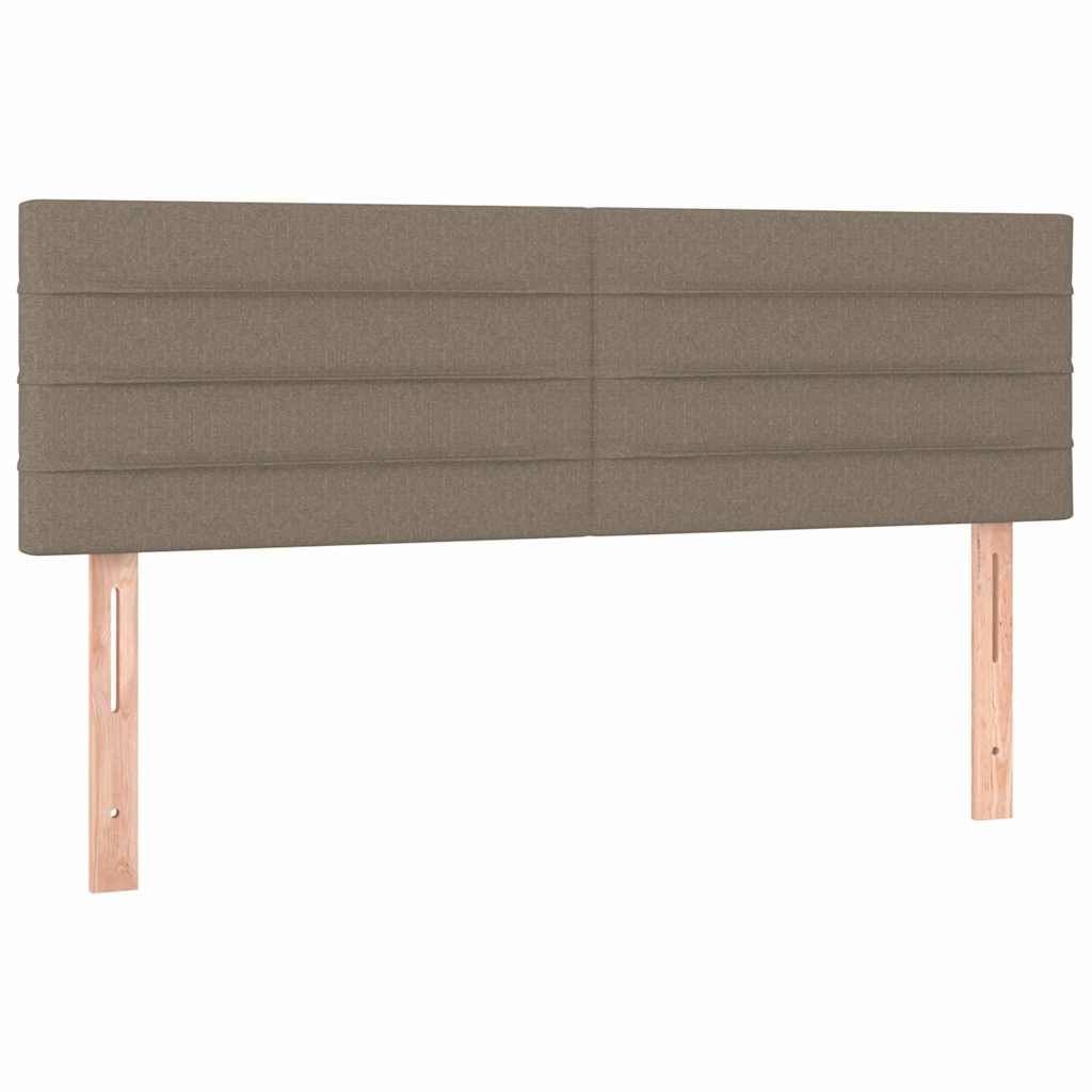 vidaXL Hoofdborden 144x5x78/88 cm stof taupe, foto 3