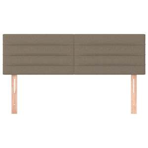 Čela postele 2 ks taupe 72 x 5 x 78/88 cm textil - obrázek 3