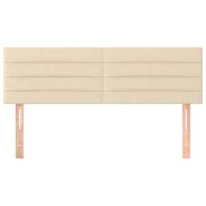 Čela postele 2 ks krémová 72 x 5 x 78/88 cm textil - obrázek 3