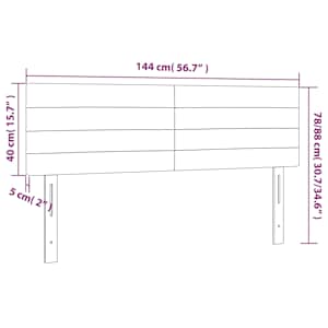Čela postele 2 ks krémová 72 x 5 x 78/88 cm textil - obrázek 8