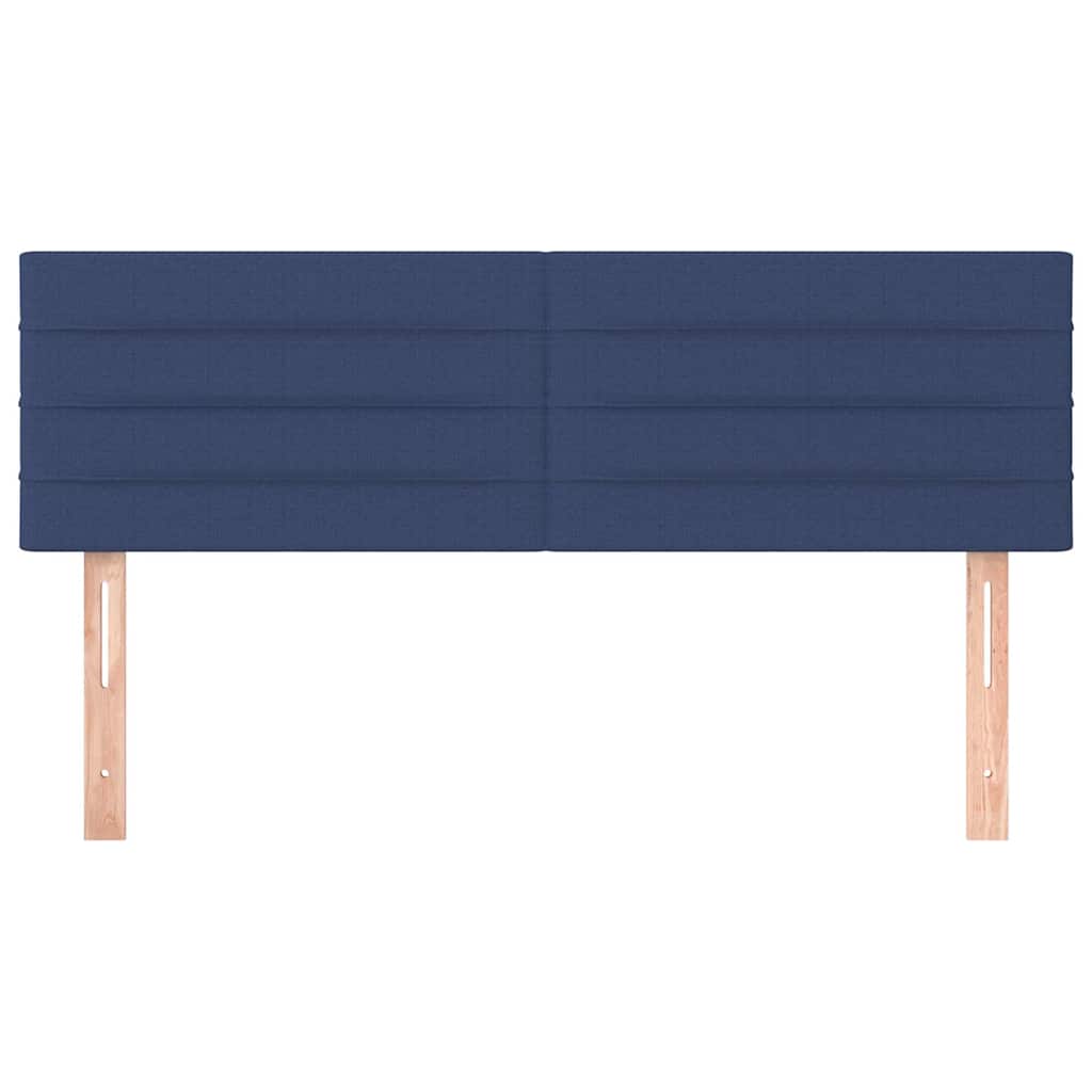 vidaXL Hoofdborden 144x5x78/88 cm stof blauw, foto 2